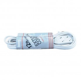 AC12UL | 12 Foot Indoor Extension Cord (White Color)