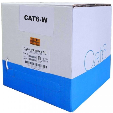 CAT6 WHITE/ BLACK/ BLUE BC Cable 1000Ft CAT6-W-2 CAT6-BLACK CAT6-BLUE