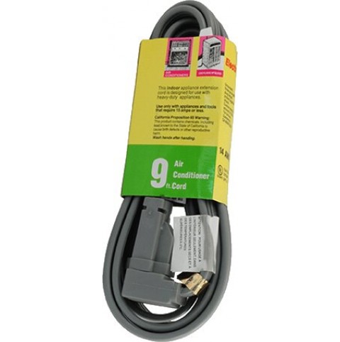 EC1409AUL | 9 Foot Air Conditioner Cord / Appliance Extension Cord (Flat Cable)
