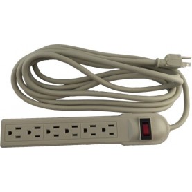 PS09S-12 | 6 Outlet 12 Ft Power Strip With Surge Protection