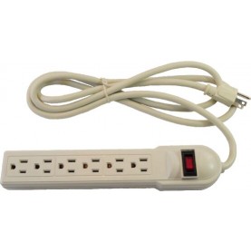 PS09S-6 | 6 Outlet 6 Ft Power Strip With Surge Protection