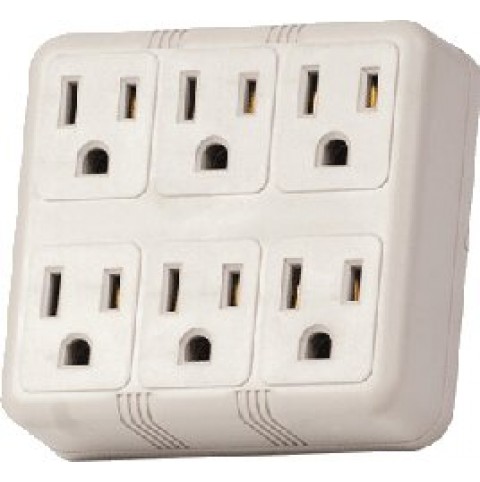 POWER STRIP 6 Outlet Grounded Wall Tap PS23U
