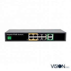 VIS-GIGPOE8-2: 8 Ports Gigabit PoE Ethernet Switch