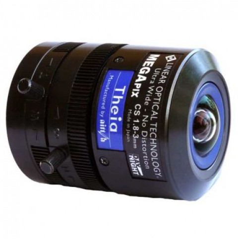 Theia 5.0 Megapixel Ultra-Wide Angle DC Manual Iris CS-Mount Lens