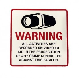 Sticker - CCTV, Warning