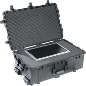 Pelican 1560 Black Case with Foam Insert and Wheels