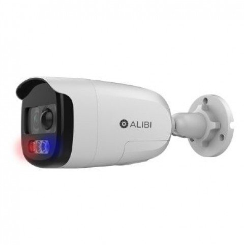 Alibi Witness 2MP Starlight 130' White Light HD-TVI/AHD/CVI/CVBS Bullet Camera with Siren and Strobe Lights