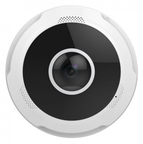 Alibi Vigilant Performance 12MP 33' IR ULTRA-HD Vandal-resistant Fisheye Fixed Dome IP Camera with Audio