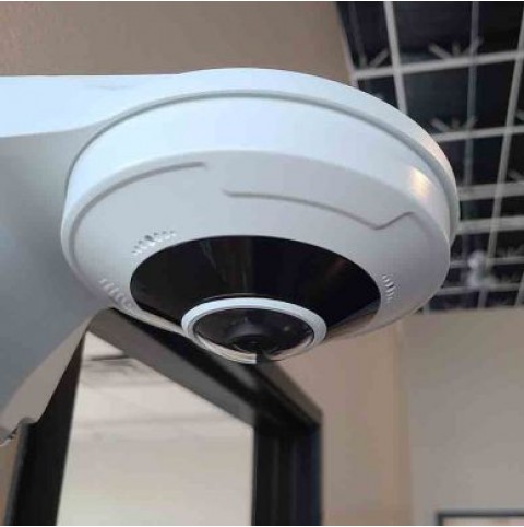 Alibi Vigilant Performance 12MP 33' IR ULTRA-HD Vandal-resistant Fisheye Fixed Dome IP Camera with Audio