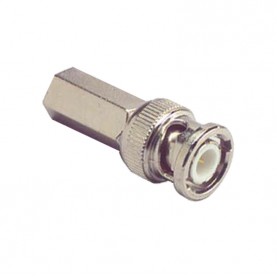 Twist-on male BNC connector for RG-6