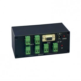 RS485 Serial Data Distributor for PTZ and Access with 4 Signal Outputs and 2 x Inputs