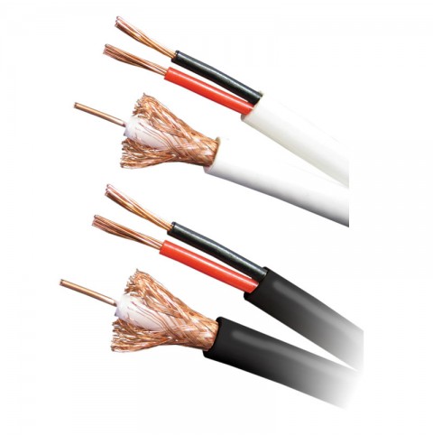 500 Ft RG59 18/2 Siamese 95% CCA bulk cable (Black)