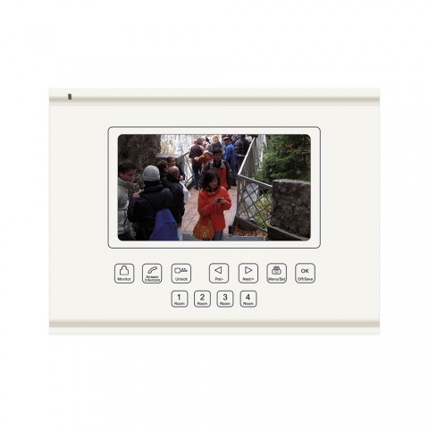 White 7" Color LCD Advanced Color Video Door Phone w/ Auxiliary Inputs