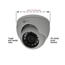960H Mighty Mini Outdoor Turret Camera with 30-50FT IR Range and 3.6mm Wide Angle Lens