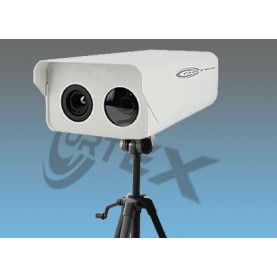 Dual system Ultra high resolution thermal camera plus CCD camera temperature monitoring system for long distance