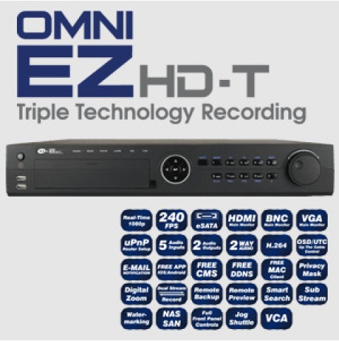 16 Channel Dual Stream H.264 HD-TVI DVR/NVR