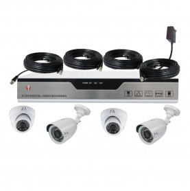 8 Channel DVR Kit with 2 IR Dome and 2 IR Bullet Cameras