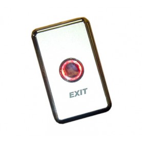 This weatherproof exit button is made of chrome acrylic material and incorporates a ring-shaped LED that can light in RED or BLUE mode, under control of an external door control device.