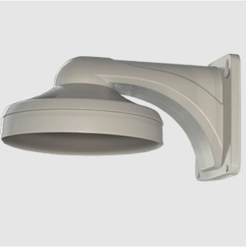 This wall mount bracket is designed to accommodate 577-series dome cameras.