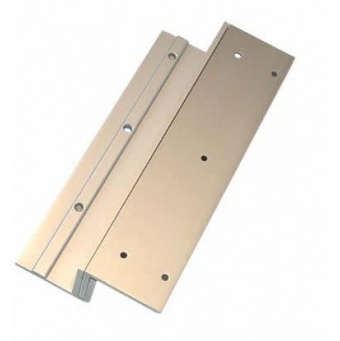 These aluminum brackets are predrilled and designed for use with our 300lb magnetic locks, the ECL-ACC150 series.