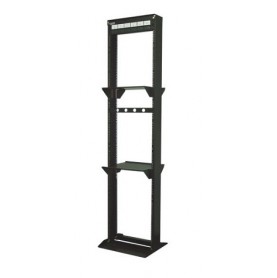 This sturdy steel frame is ready to accept trays and shelves for your network installation. It can hold several DVRs and network servers as well as associated support hardware.