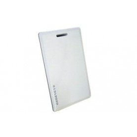 This ISO standard proximity card is 1.8mm thick and can have printed material attached to the front.