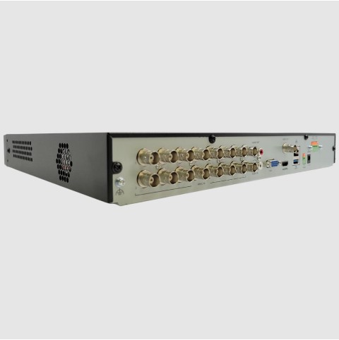ESG-FUSION16A 16 Channel Hybrid Professional Surveillance DVR This hybrid surveillance is capable of recording IP, AHD, TVI, and analog video formats.