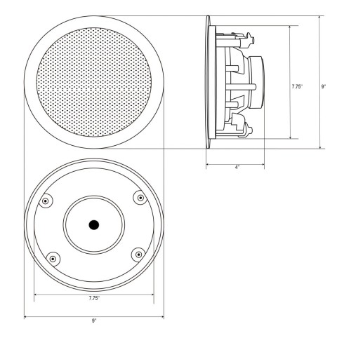Ceiling Speakers 6.5″ 8Ω Water-Resistant
