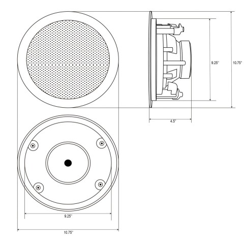 Ceiling Speakers 8″ 8Ω Water-Resistant