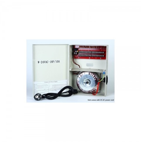 24VAC/10Amps 18 PTC OUTPUT CCTV DISTRIBUTED POWER SUPPLY