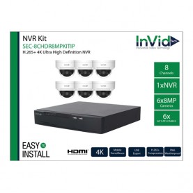 SEC-8CHDR8MPKITIP: 8CH NVR W/ 4 8MP CAMERAS 4 CABLES