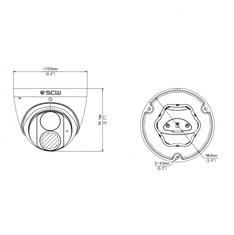 4K (8MP) Fixed Wide Angle Lens Turret Dome Camera